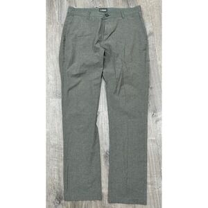Linksoul Pants Men's 33R Gray Performance Flat Front Golf Chino Stretch Pants